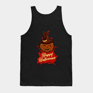 Happy Halloween pumpkin Tank Top